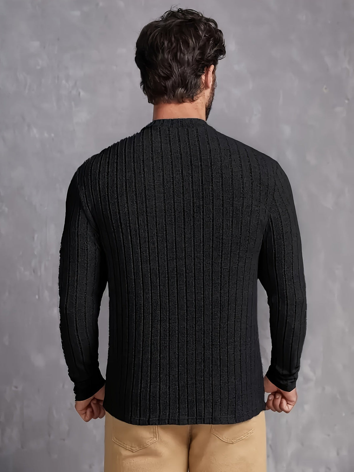 Hugo | Men's Classic Striped Rib-Knit Jumper for Winter