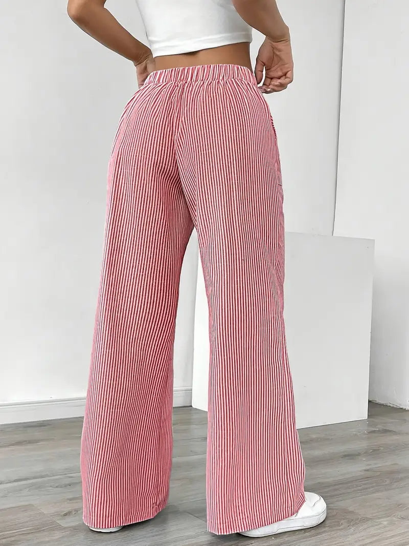 Linda | Chic Striped Trousers with Pockets