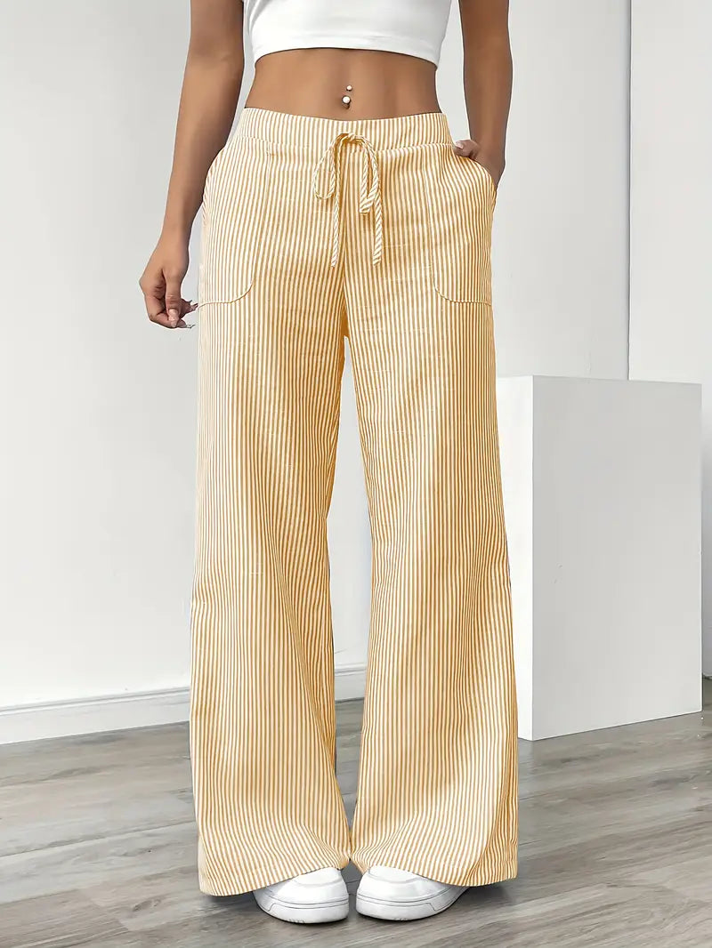 Linda | Chic Striped Trousers with Pockets