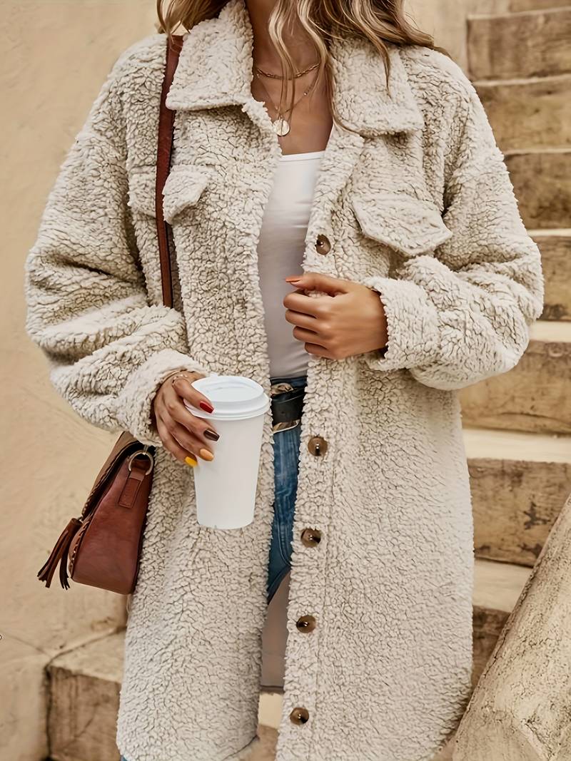 Robin | Women's Cosy Oversized Sherpa Coat for Winter