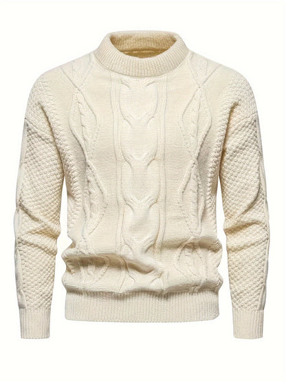 Finley | Men's Classic Cable-Knit Crew Neck Jumper for Winter