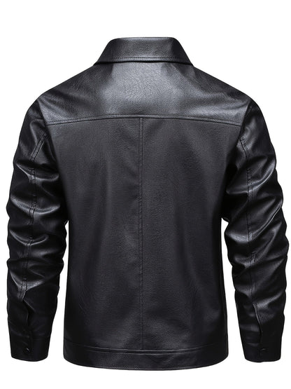 Daniel | Men's Premium PU Leather Zip-Up Bomber Jacket
