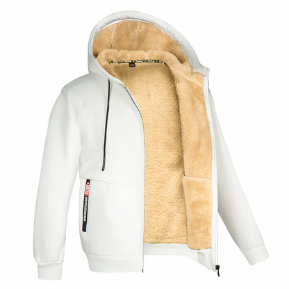Randy | Men's Cosy Fleece-Lined Hooded Zip-Up Jacket for Winter