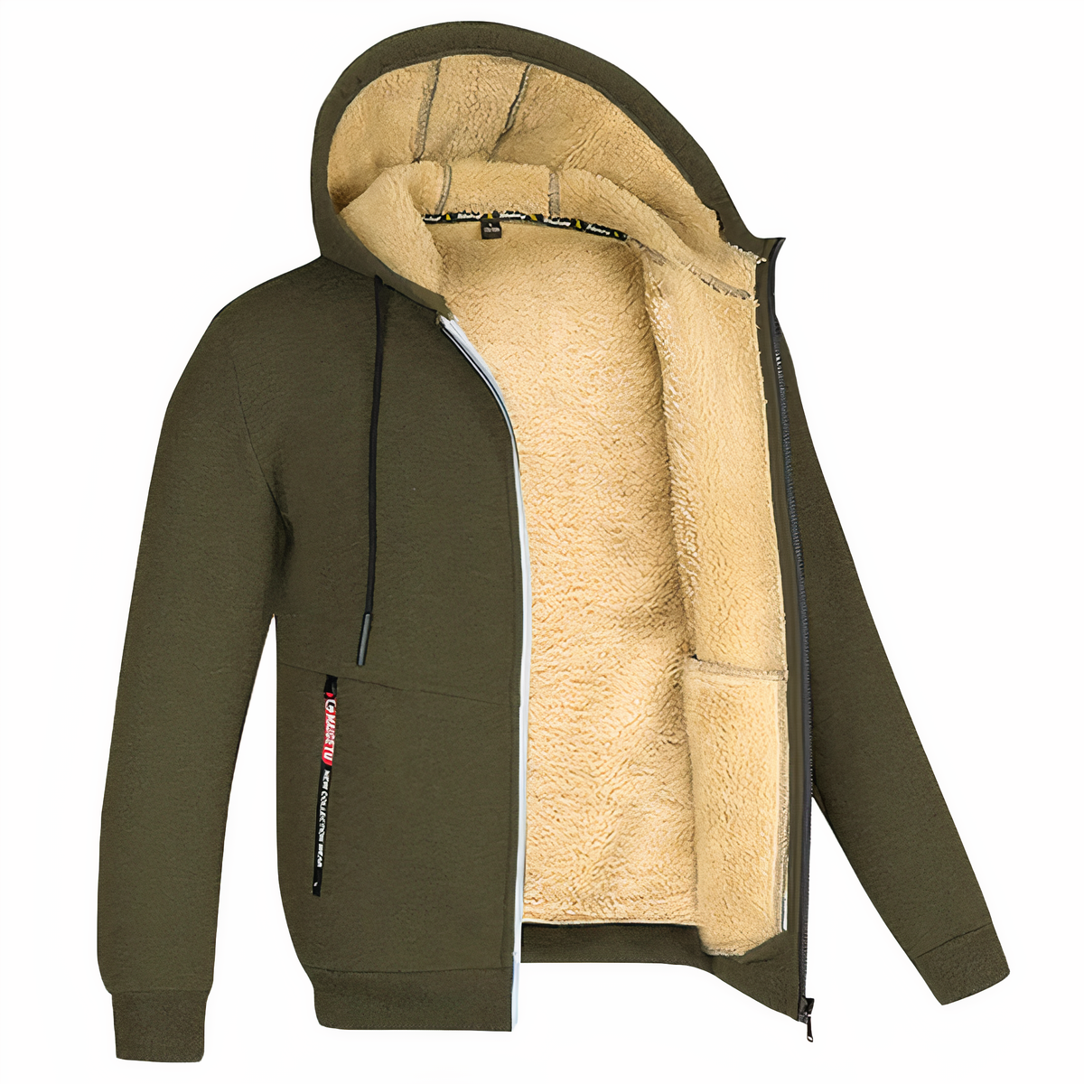 Randy | Men's Cosy Fleece-Lined Hooded Zip-Up Jacket for Winter