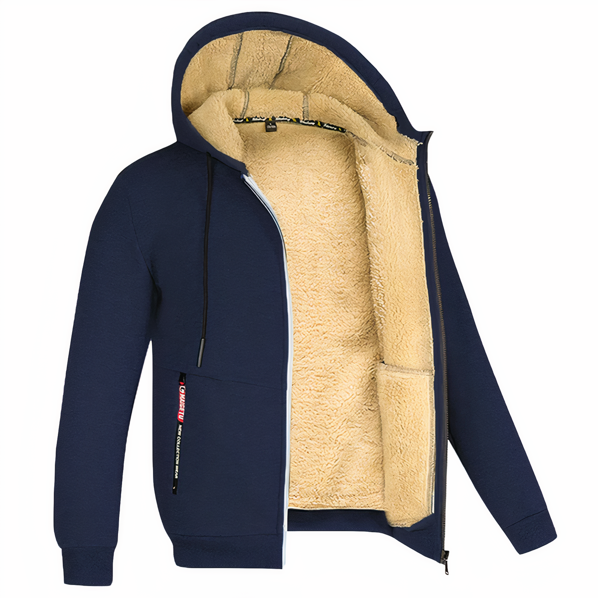 Randy | Men's Cosy Fleece-Lined Hooded Zip-Up Jacket for Winter