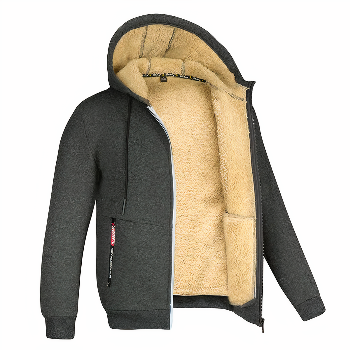 Randy | Men's Cosy Fleece-Lined Hooded Zip-Up Jacket for Winter