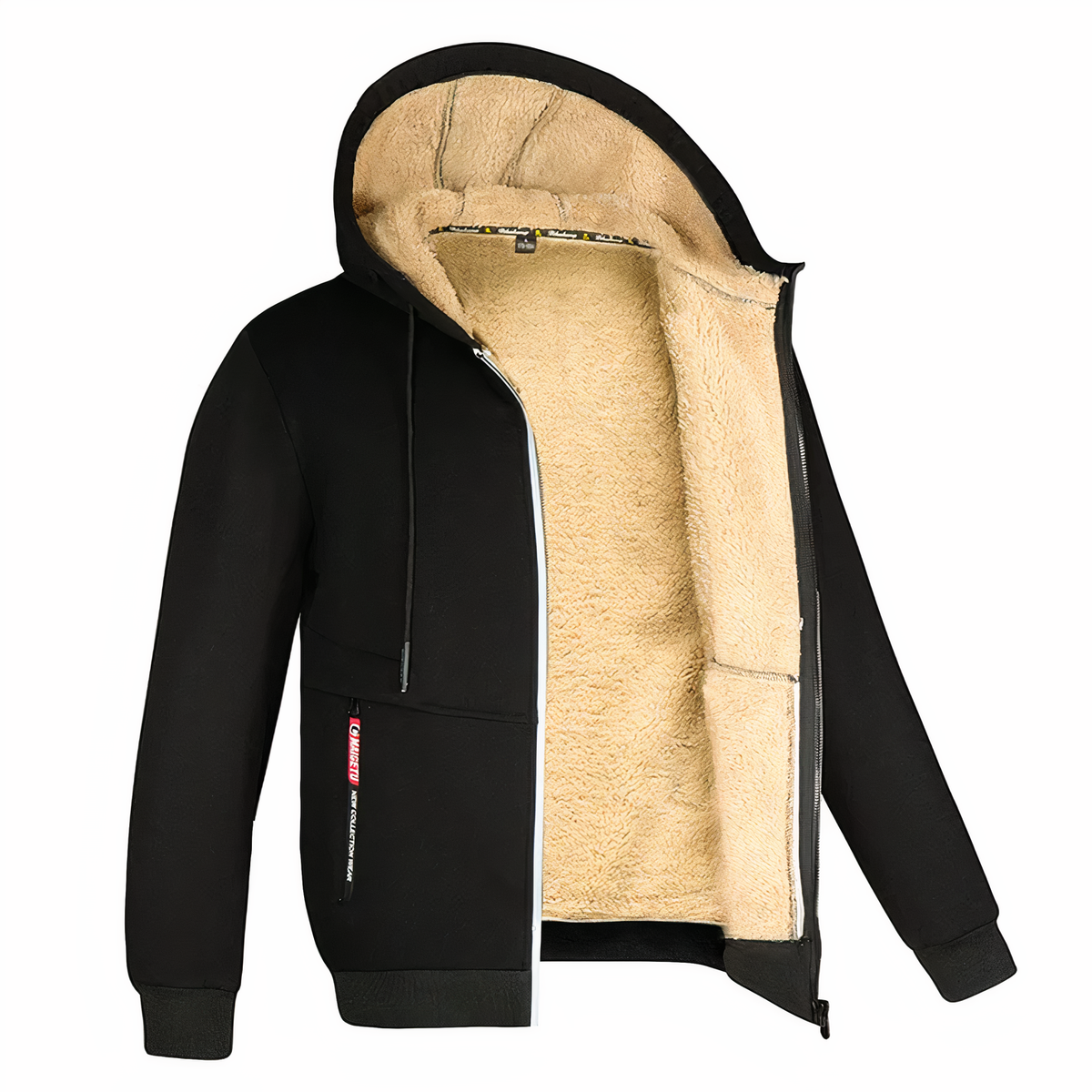 Randy | Men's Cosy Fleece-Lined Hooded Zip-Up Jacket for Winter