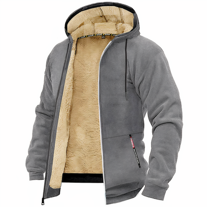 Randy | Men's Cosy Fleece-Lined Hooded Zip-Up Jacket for Winter