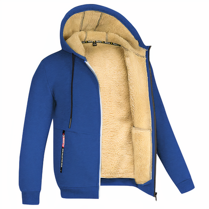 Randy | Men's Cosy Fleece-Lined Hooded Zip-Up Jacket for Winter
