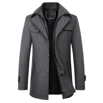 Carson | Men's Classic Mid-Length Pea Coat for Winter