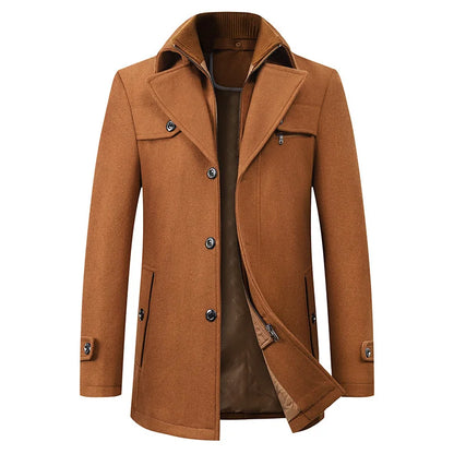 Carson | Men's Classic Mid-Length Pea Coat for Winter