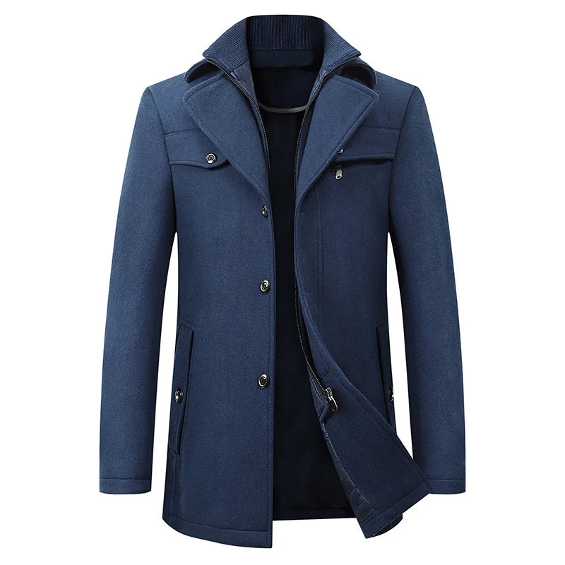Carson | Men's Classic Mid-Length Pea Coat for Winter