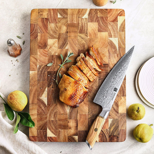 Acacia Wood Cutting Board | Durable Knife-Friendly Surface for Kitchen Prep