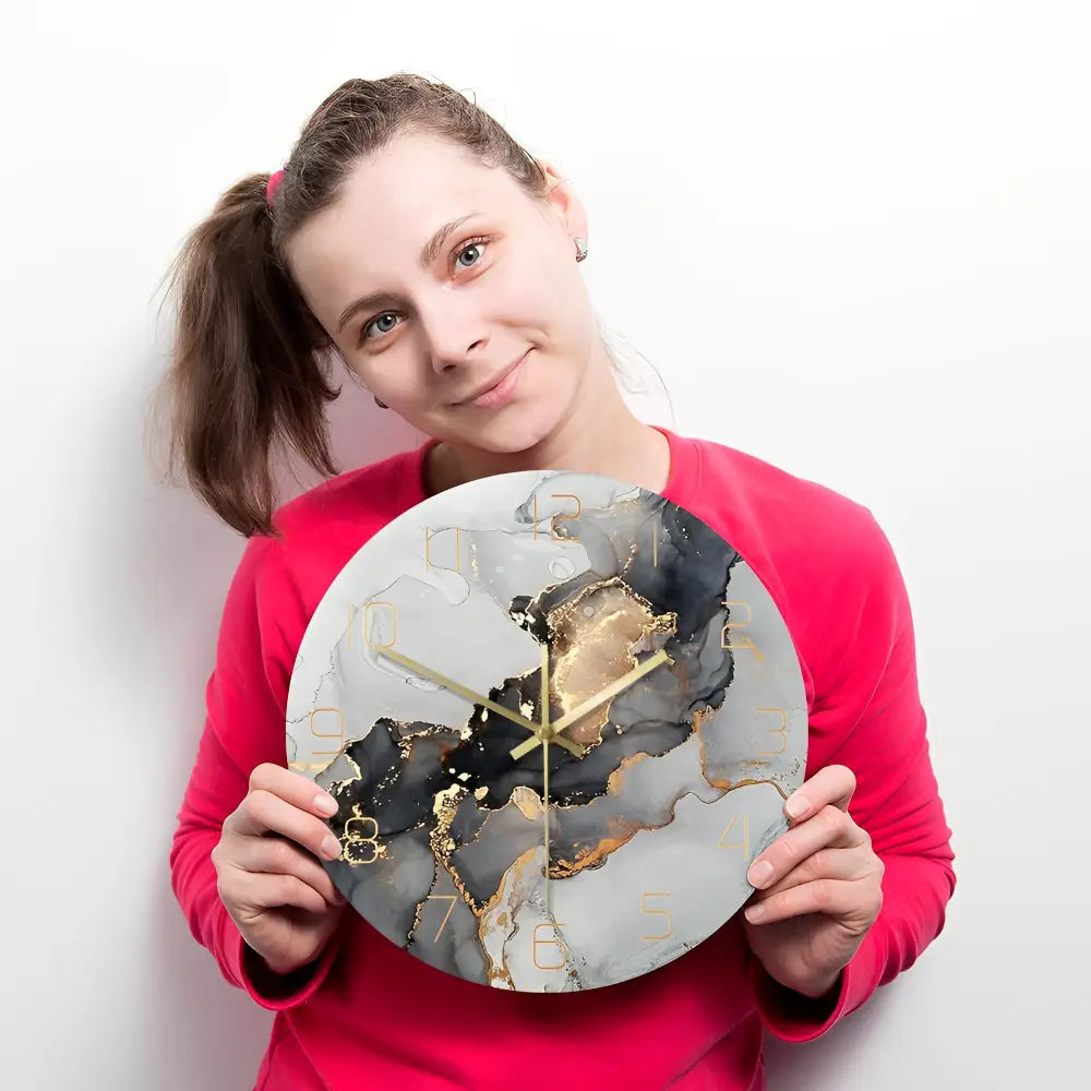 Artistic Collection | Modern Wall Clock with Quartz Movement | Elegant Acrylic Design for Timeless Home Decor