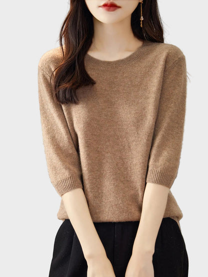 Petronella | Women's Soft Merino Wool Blend Crew-Neck Jumper for Winter