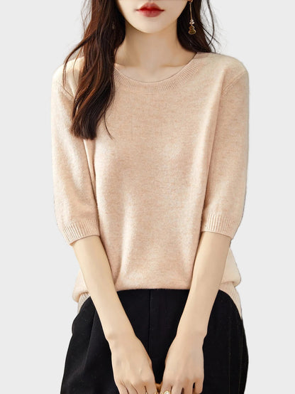 Petronella | Women's Soft Merino Wool Blend Crew-Neck Jumper for Winter