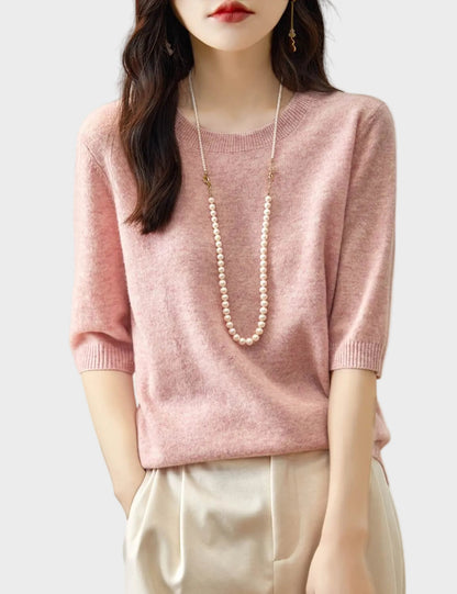 Petronella | Women's Soft Merino Wool Blend Crew-Neck Jumper for Winter