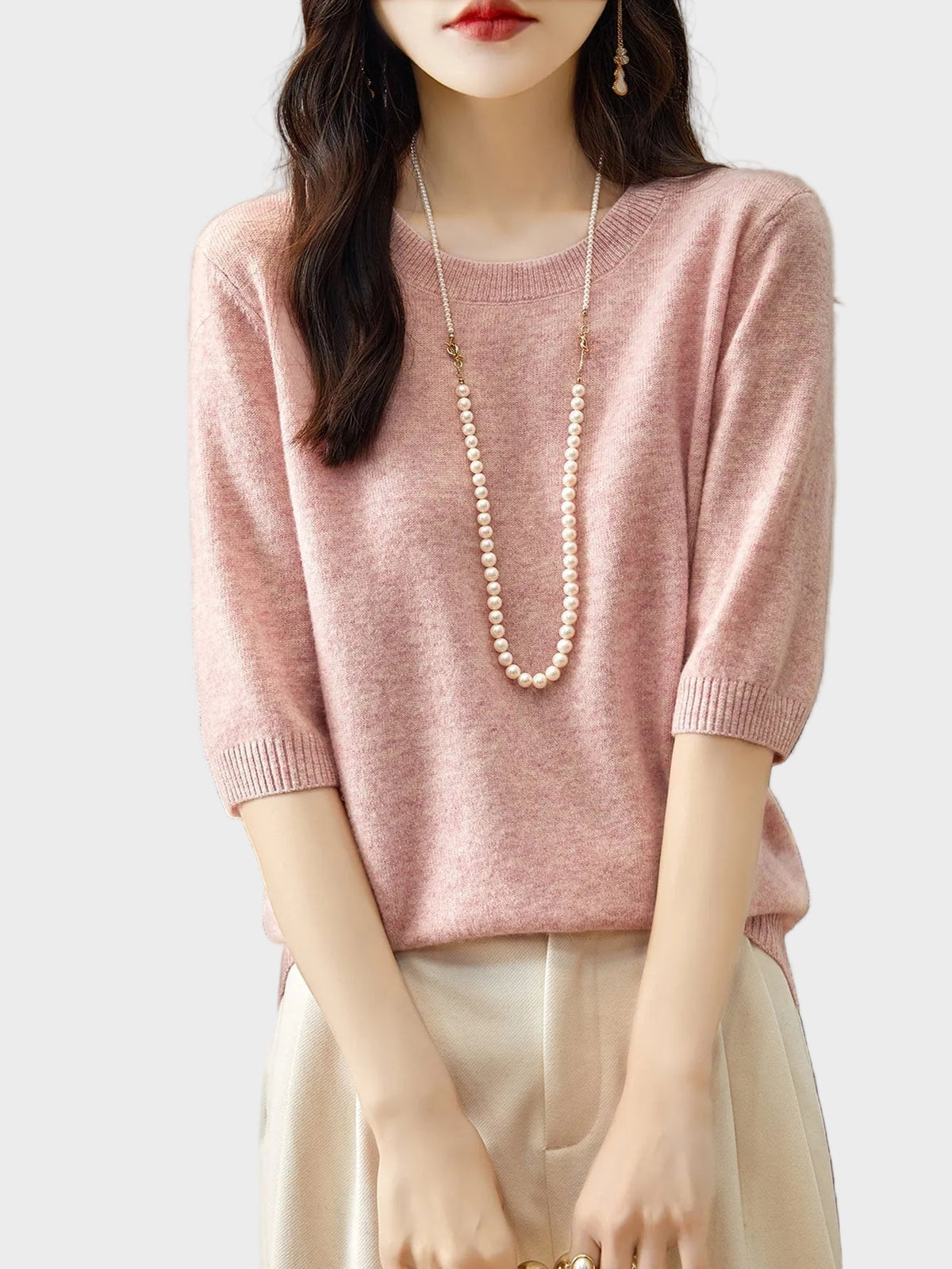Petronella | Women's Soft Merino Wool Blend Crew-Neck Jumper for Winter