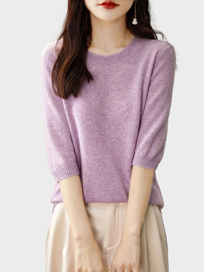 Petronella | Women's Soft Merino Wool Blend Crew-Neck Jumper for Winter