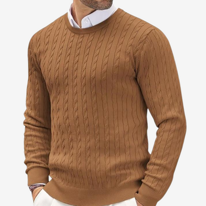 Robin | Men's Classic Cable-Knit Crew Neck Sweater