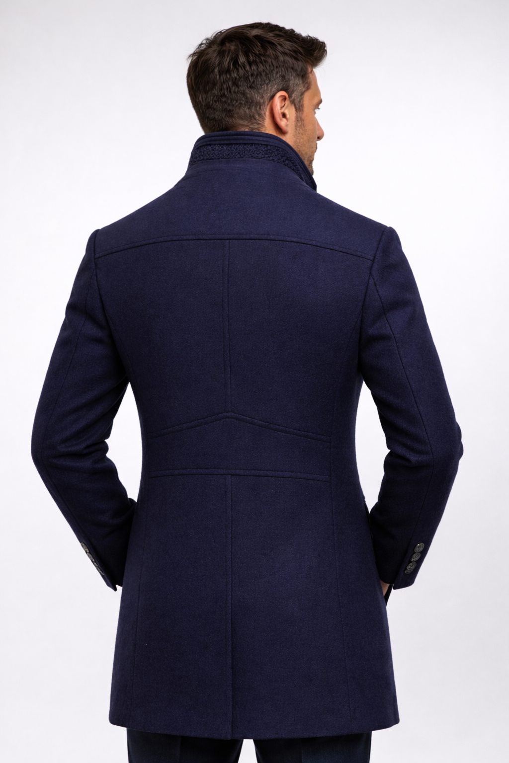 Tom | Men's Colourblock Wool Overcoat for Winter