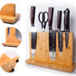Bamboo Magnetic Knife Block | Space-Saving Knife Holder with Strong Magnets for Hygienic Kitchen Storage