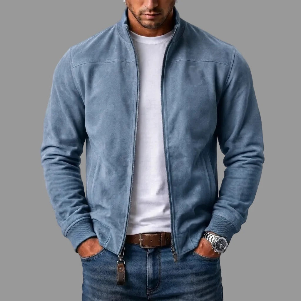 Kai | Men's Ribbed Suede Bomber Jacket