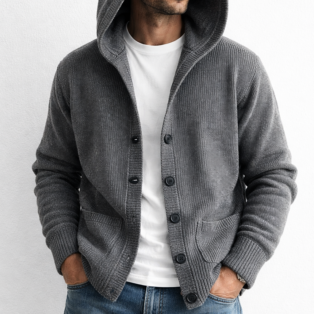 Stirling | Hooded Knit Cardigan for Winter