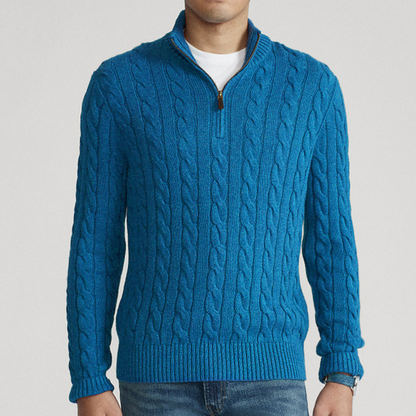 Brody | Men's Cable-Knit Quarter-Zip Sweater