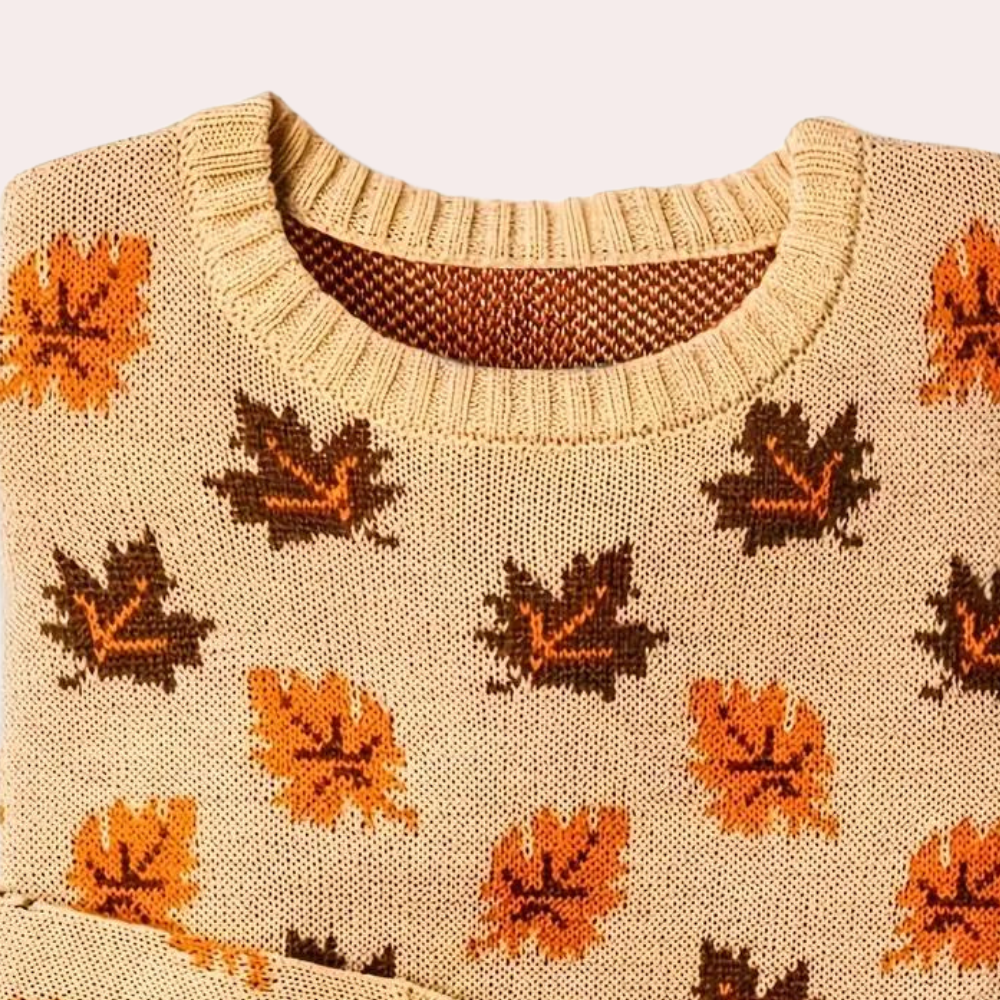 Edith | Women's Elegant Patterned Crewneck Jumper for Winter