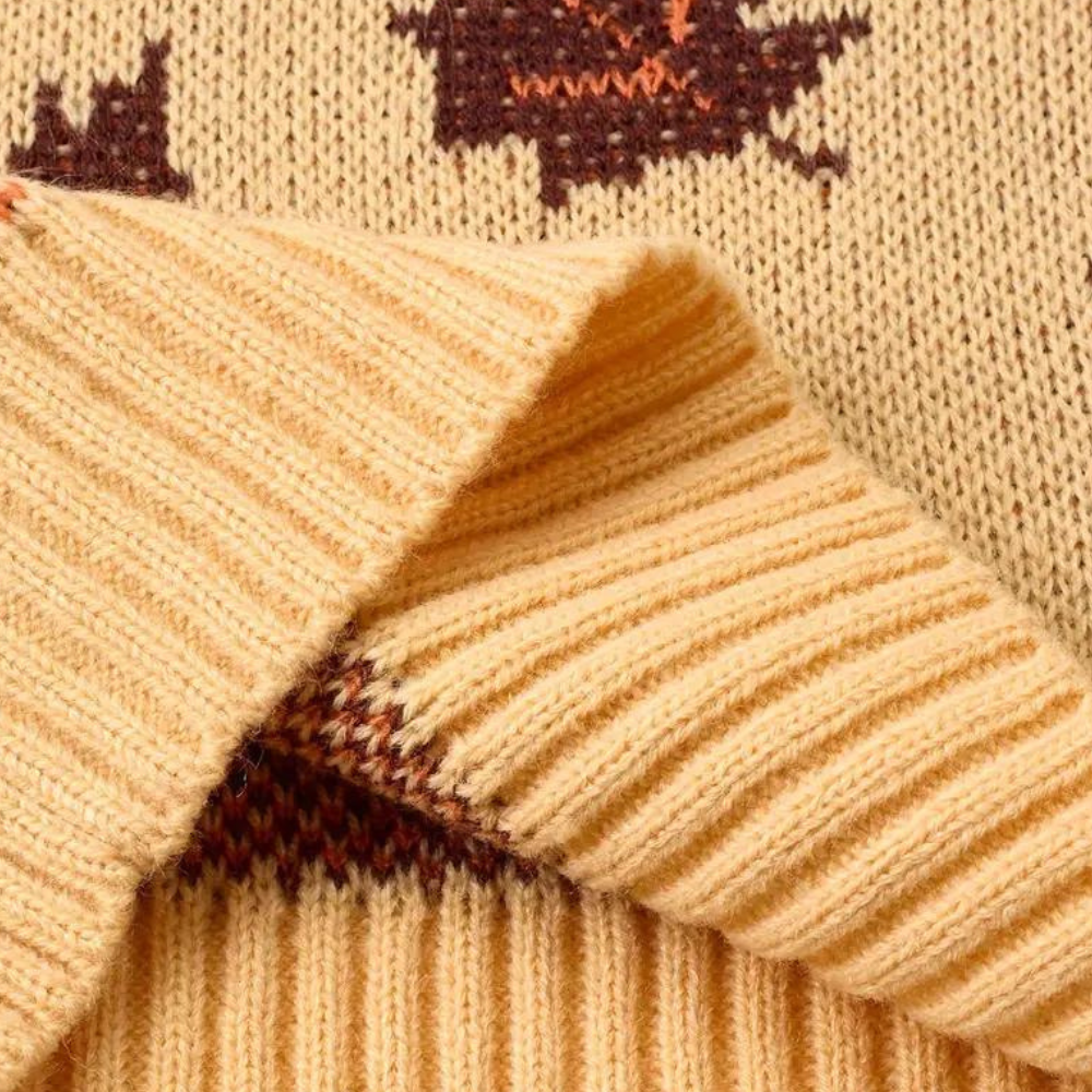 Edith | Women's Elegant Patterned Crewneck Jumper for Winter