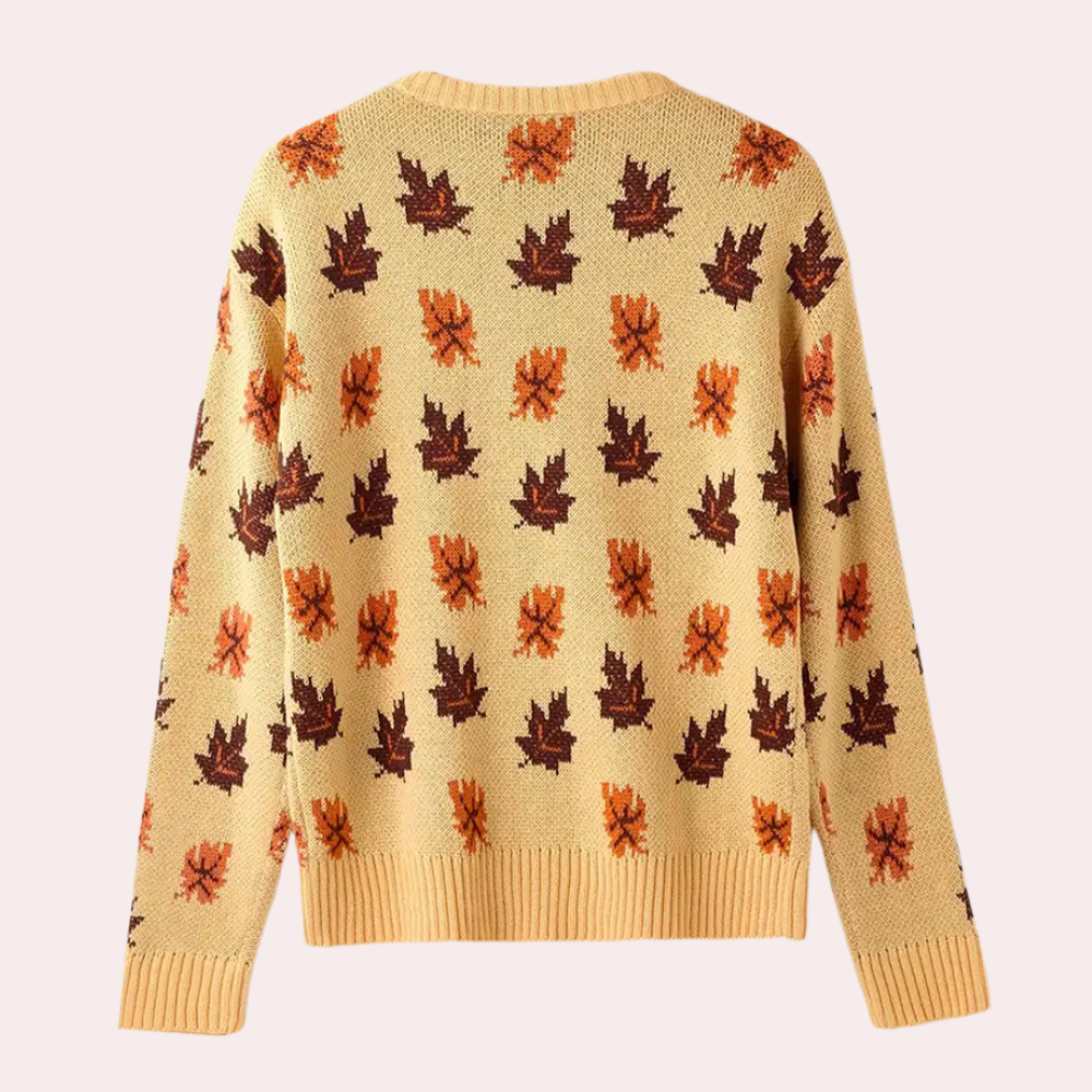 Edith | Women's Elegant Patterned Crewneck Jumper for Winter