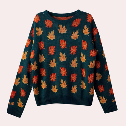 Edith | Women's Elegant Patterned Crewneck Jumper for Winter