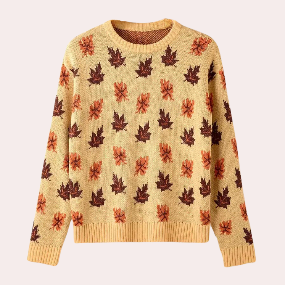 Edith | Women's Elegant Patterned Crewneck Jumper for Winter