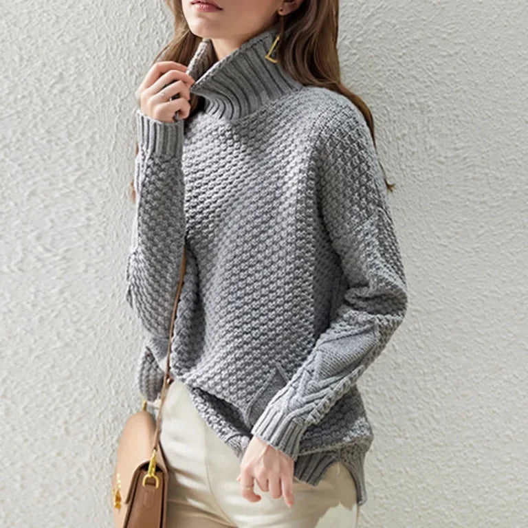 Joanna | Women's Cosy Cable-Knit Turtleneck Jumper for Winter