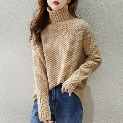 Joanna | Women's Cosy Cable-Knit Turtleneck Jumper for Winter