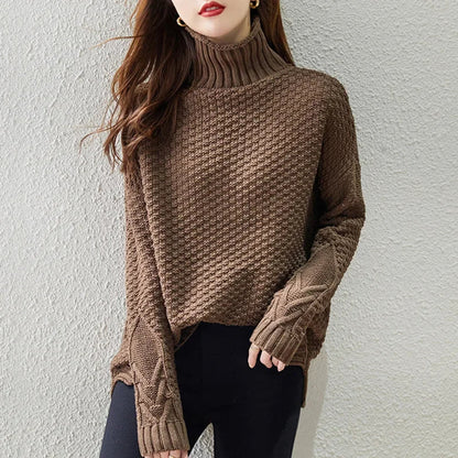 Joanna | Women's Cosy Cable-Knit Turtleneck Jumper for Winter