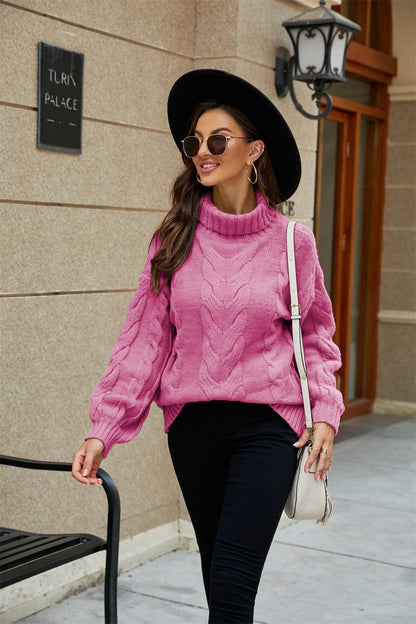 Casey | Women's Cosy Cable-Knit Turtleneck Jumper for Winter