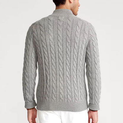 Archie | Men's Cable-Knit Quarter-Zip Jumper for Winter