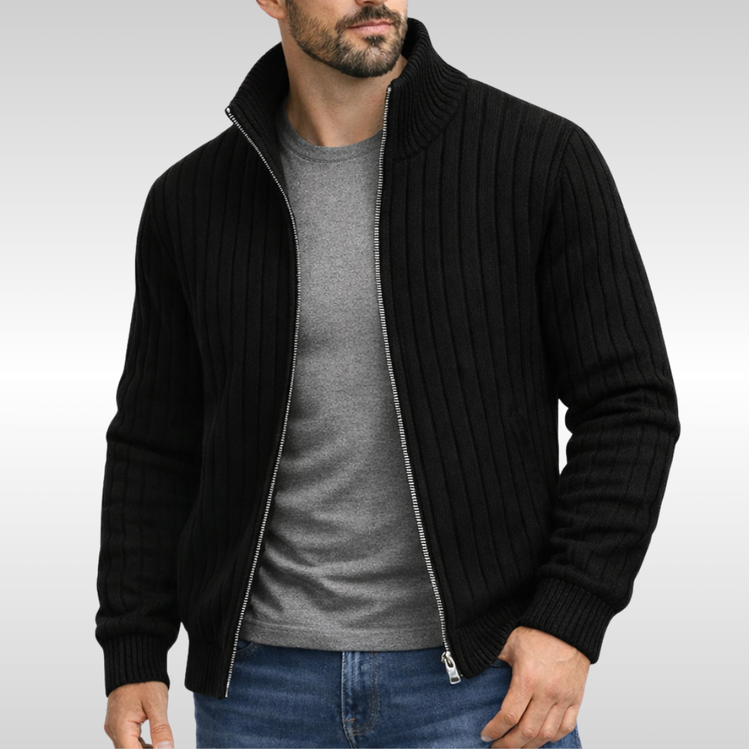 Louis | Men's Classic Zip-Up Cardigan for Winter