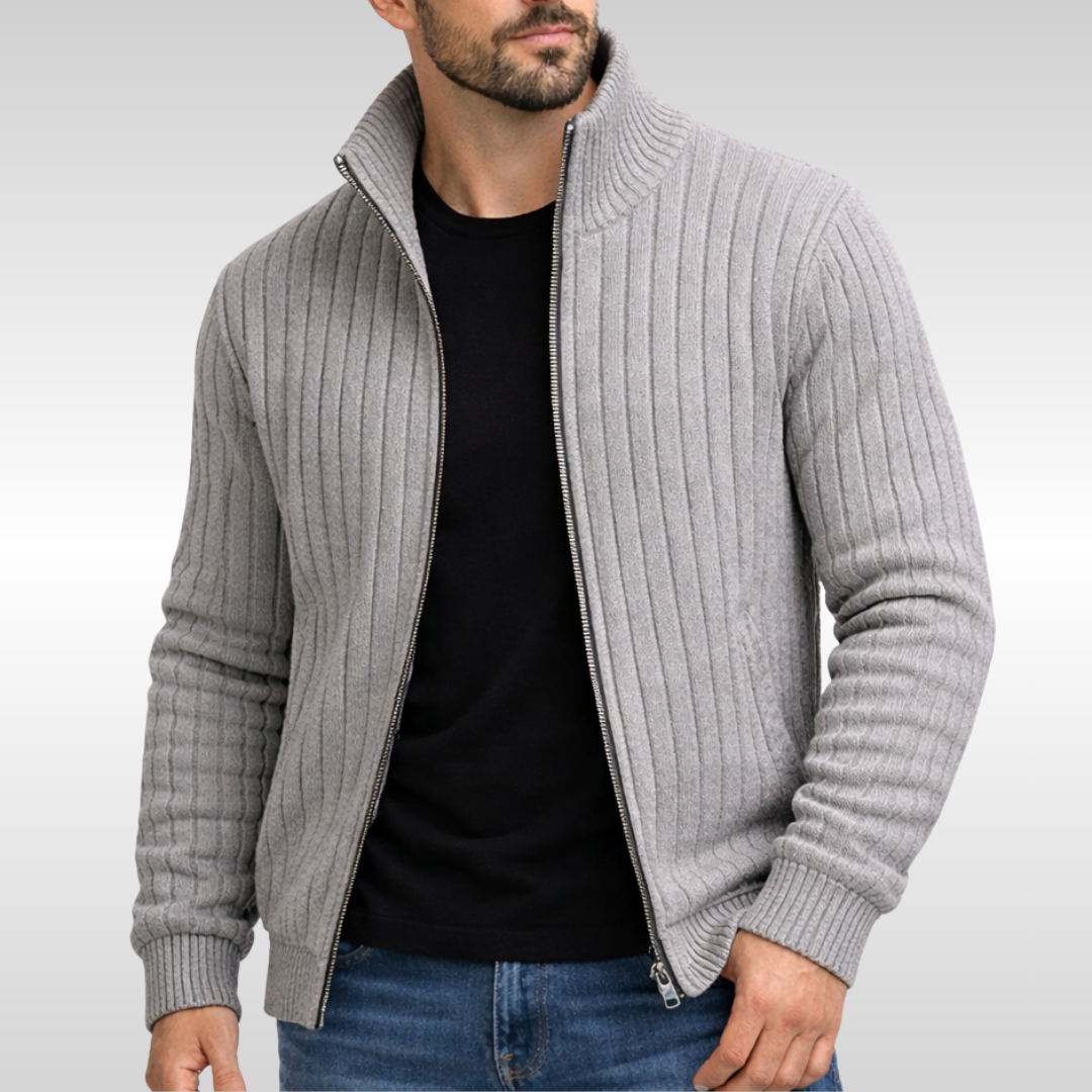 Louis | Men's Classic Zip-Up Cardigan for Winter