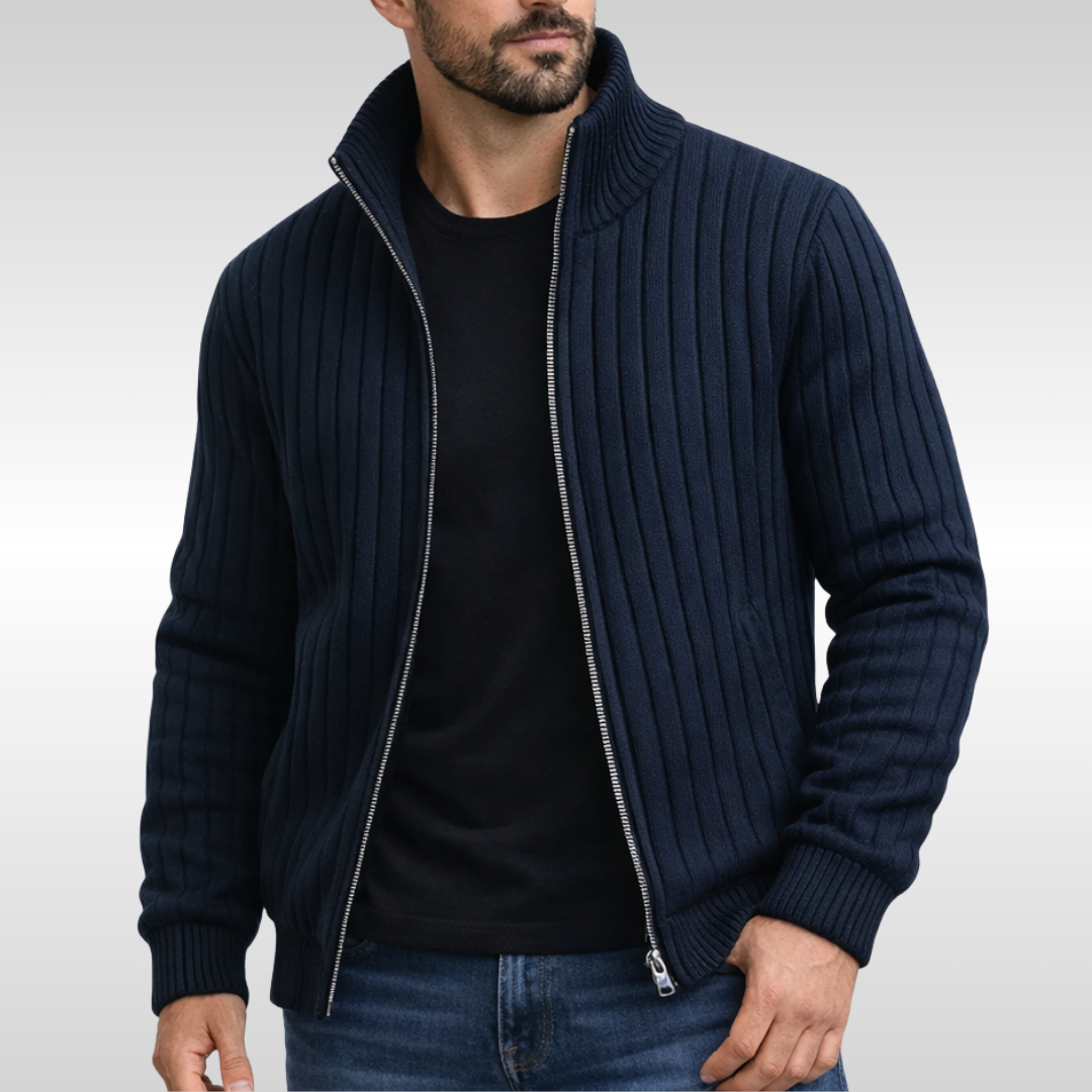 Louis | Men's Classic Zip-Up Cardigan for Winter