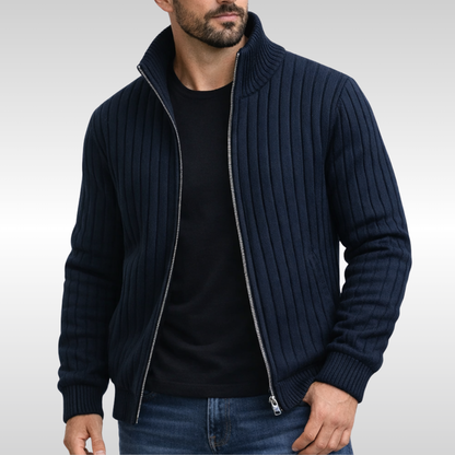Louis | Men's Classic Zip-Up Cardigan for Winter