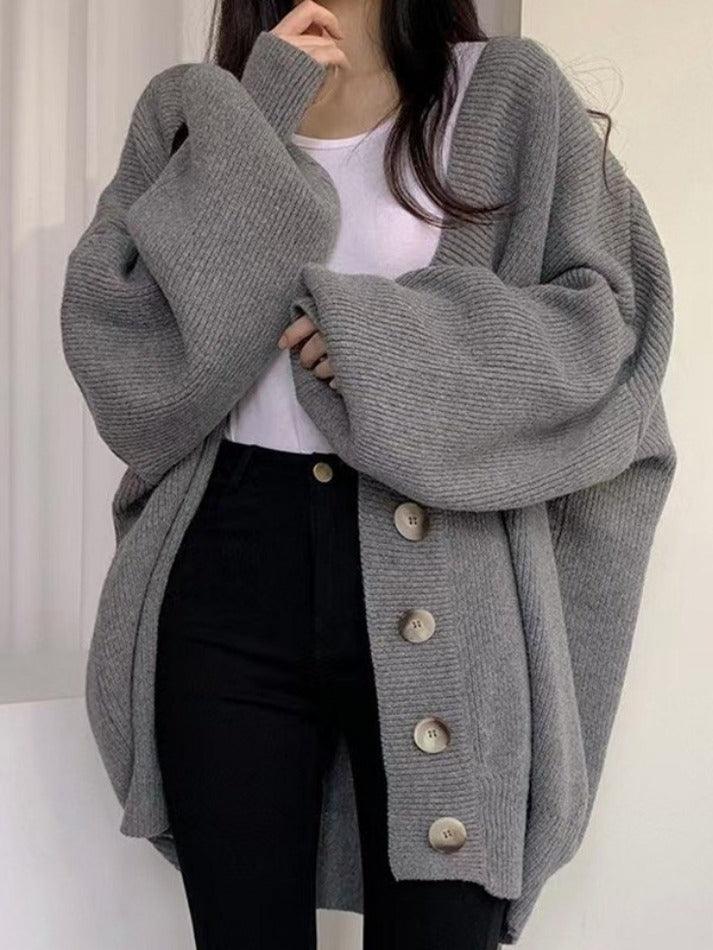 Doris | Women's Cosy Oversized Button-Down Winter Cardigan