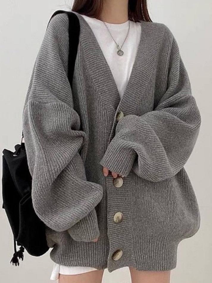 Doris | Women's Cosy Oversized Button-Down Winter Cardigan