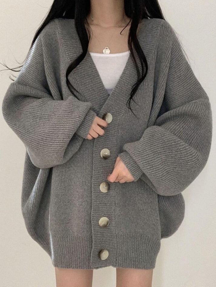 Doris | Women's Cosy Oversized Button-Down Winter Cardigan