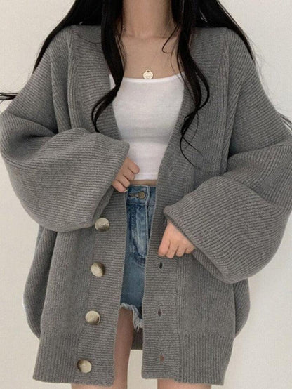 Doris | Women's Cosy Oversized Button-Down Winter Cardigan