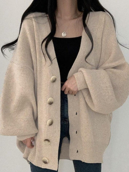 Doris | Women's Cosy Oversized Button-Down Winter Cardigan