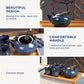 Ceramic Japanese Tea Set with Unique Glaze Finish | 700ml Teapot & 6 Cups for Timeless Tea Experience