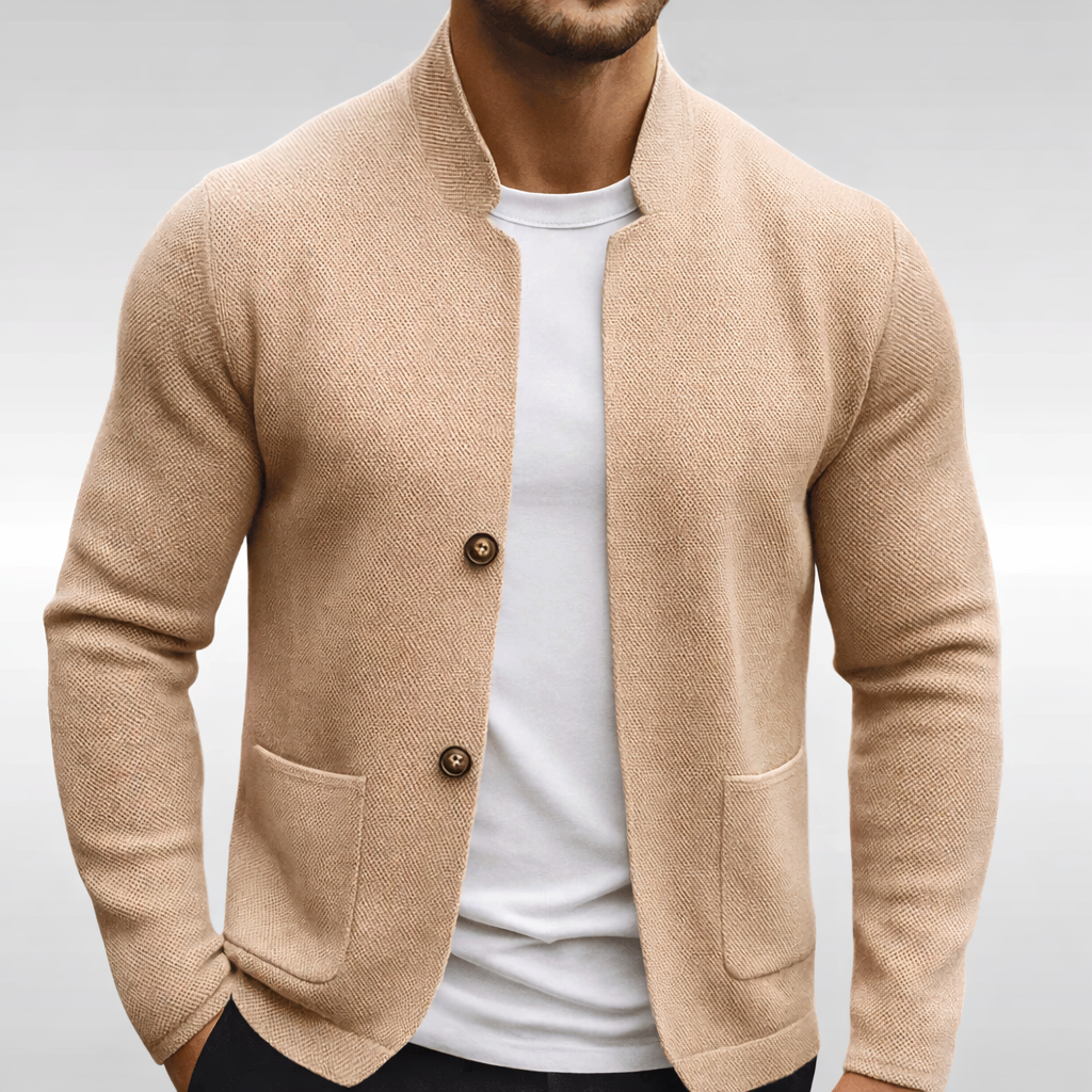 Rowan | Men's Stylish Textured Knit Jacket for Winter